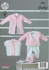 King Cole Big Value Baby Chunky Pattern 4844 - Coat & Cardigans