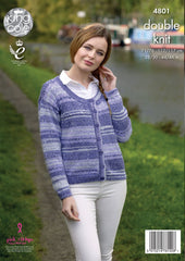 King Cole Drifter DK Pattern 4801 - Sweater & Cardigan