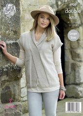 King Cole Majestic DK Pattern 4929 - Ladies' Sweater & Slipover