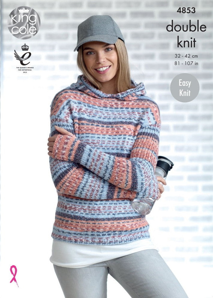 King Cole Drifter DK Pattern 4853 - Hoodie & Sweater