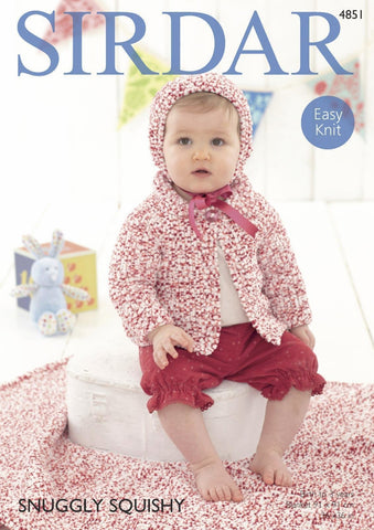 Sirdar Snuggly Squishy Pattern 4851 - Jacket, Bonnet & Blanket - NOW €1.00