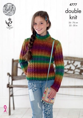 King Cole Riot DK Pattern 4777 - Sweater & Waistcoat