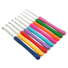 Crochet Hook Set - Easy Grip Pony - 9 Hooks sizes 2mm - 6mm