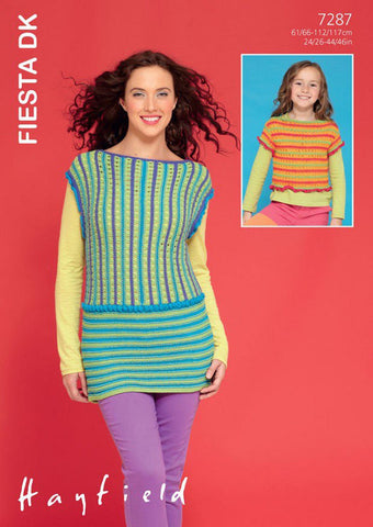 Hayfield Fiesta DK Pattern 7287 - Striped Tops - NOW €1.00