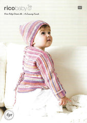 Rico Baby Dream DK - A Luxury Touch Pattern 691 - Wrapover Cardigan & Hat