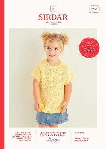 Sirdar Snuggly Replay DK Pattern 2564 - Short & Long Sleeved Top