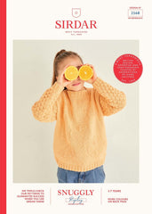Sirdar Snuggly Replay DK Pattern 2568 - Orange Segment Sweater