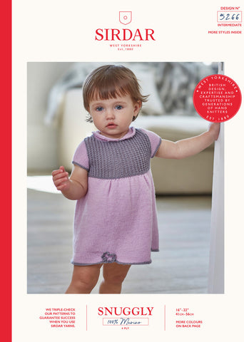 Sirdar Snuggly 100% Merino 4 Ply Pattern 5266 - Dress & Shoes