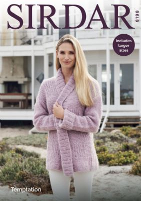 Sirdar Temptation Chunky Pattern 8198 - Kimono Style Jacket - NOW €1.00