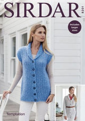 Sirdar Temptation Chunky Pattern 8201 - Jacket & Waistcoat - NOW €1.00