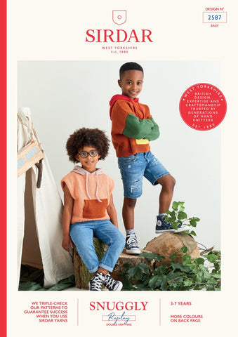 Sirdar Snuggly Replay DK Pattern 2587 - Hoodies