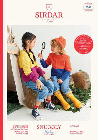 Sirdar Snuggly Replay DK Pattern 2589 - Sweater & Hat