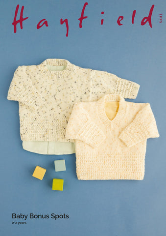 Hayfield Bonus Baby Spots Pattern 5441 - Sweaters