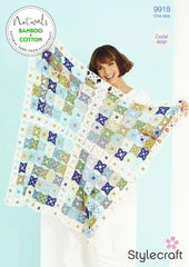 Stylecraft Naturals Bamboo + Cotton DK Pattern 9918 - Crochet Blanket