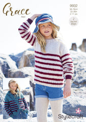 Stylecraft Grace Aran Pattern 9932 Sweater & Hoodie